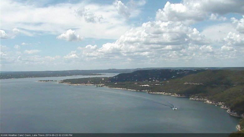Lake Travis webcam, August 23, 2019 1:25 PM CT