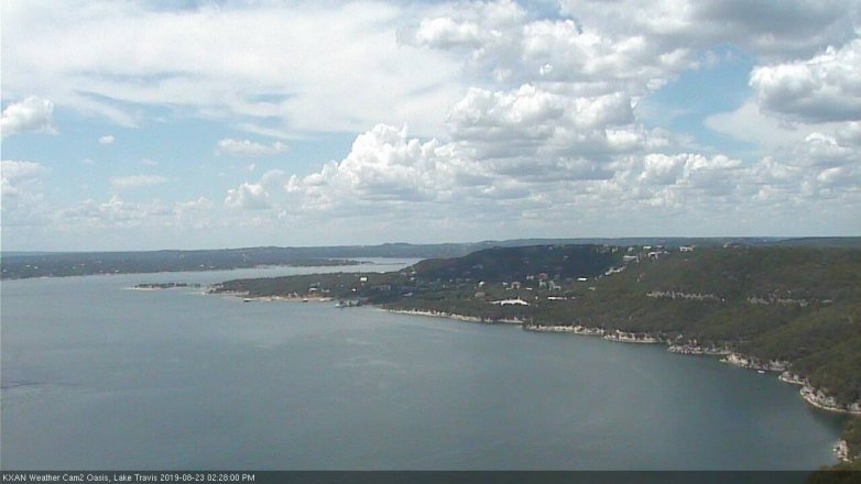 Lake Travis webcam, August 23, 2019 1:30 PM CT