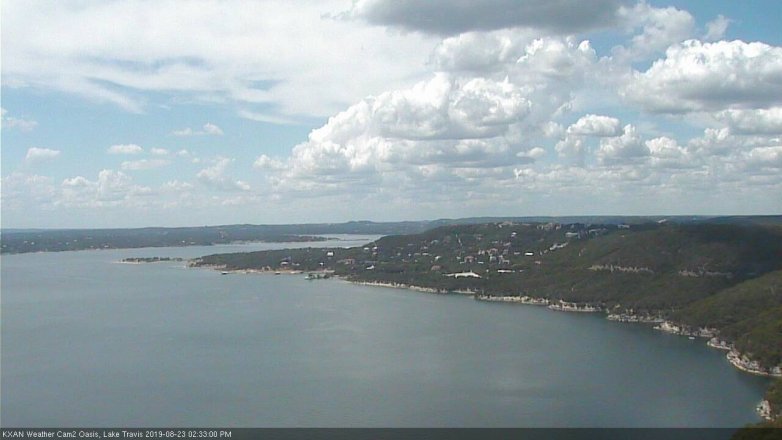 Lake Travis webcam, August 23, 2019 1:35 PM CT