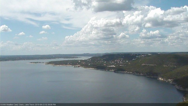 Lake Travis webcam, August 23, 2019 1:40 PM CT