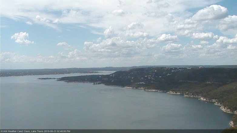 Lake Travis webcam, August 23, 2019 1:50 PM CT