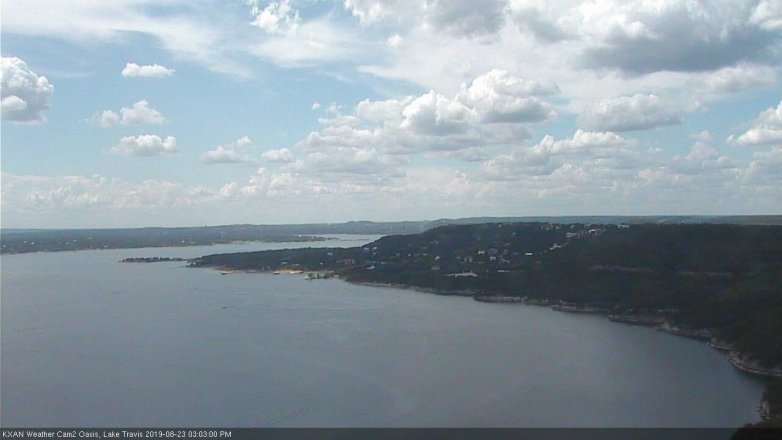 Lake Travis webcam, August 23, 2019 2:05 PM CT