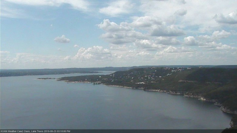 Lake Travis webcam, August 23, 2019 2:20 PM CT