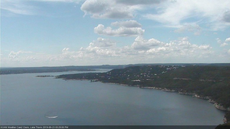 Lake Travis webcam, August 23, 2019 2:30 PM CT