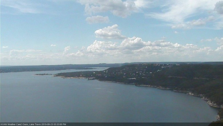 Lake Travis webcam, August 23, 2019 2:35 PM CT