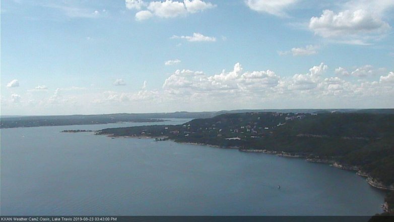 Lake Travis webcam, August 23, 2019 2:45 PM CT