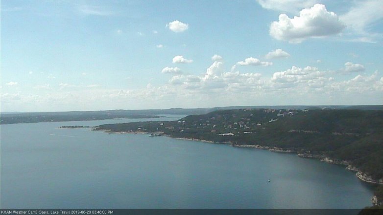 Lake Travis webcam, August 23, 2019 2:50 PM CT