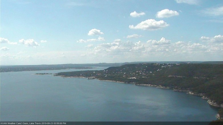 Lake Travis webcam, August 23, 2019 3:00 PM CT