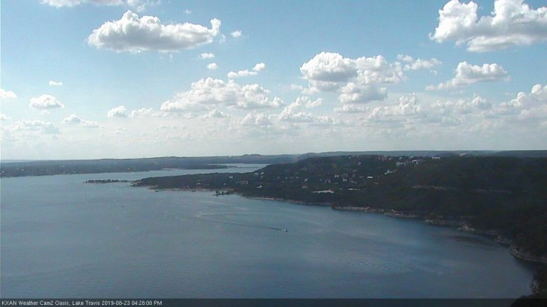 Lake Travis webcam, August 23, 2019 3:30 PM CT