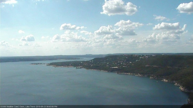 Lake Travis webcam, August 23, 2019 3:45 PM CT