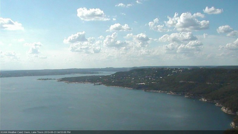 Lake Travis webcam, August 23, 2019 3:55 PM CT