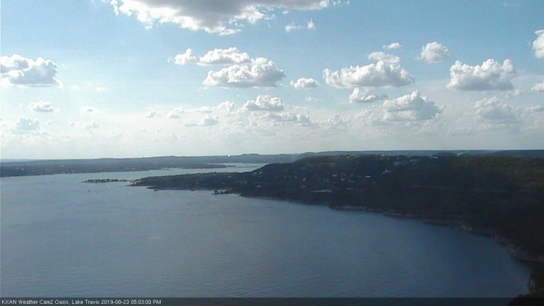 Lake Travis webcam, August 23, 2019 4:05 PM CT