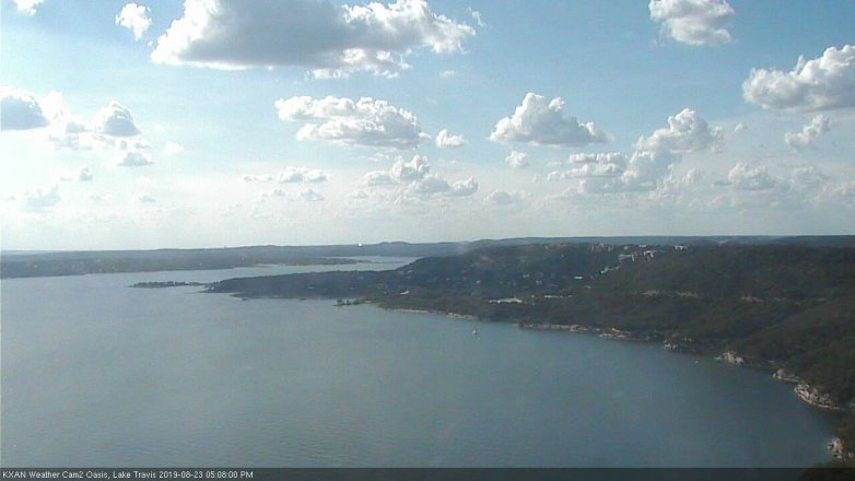 Lake Travis webcam, August 23, 2019 4:10 PM CT