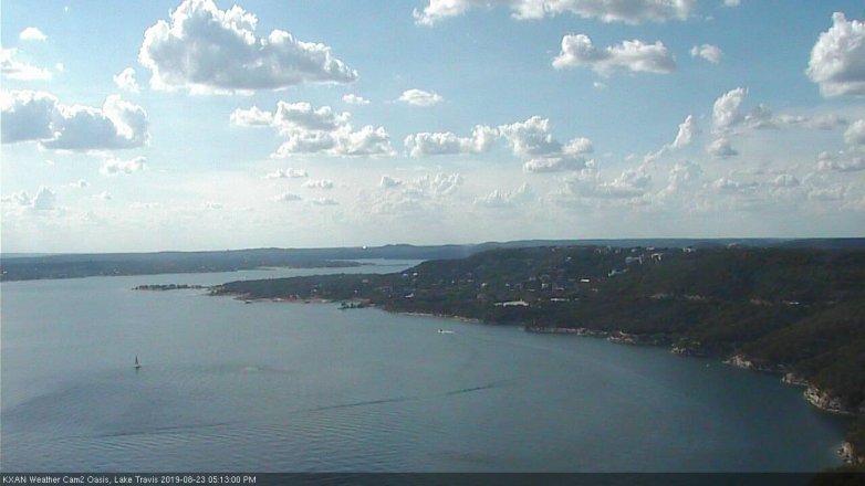 Lake Travis webcam, August 23, 2019 4:15 PM CT