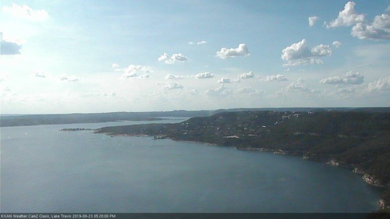 Lake Travis webcam, August 23, 2019 4:30 PM CT