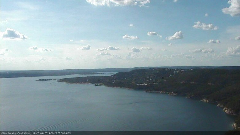 Lake Travis webcam, August 23, 2019 4:35 PM CT