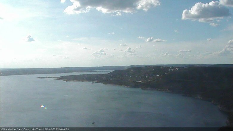 Lake Travis webcam, August 23, 2019 4:40 PM CT