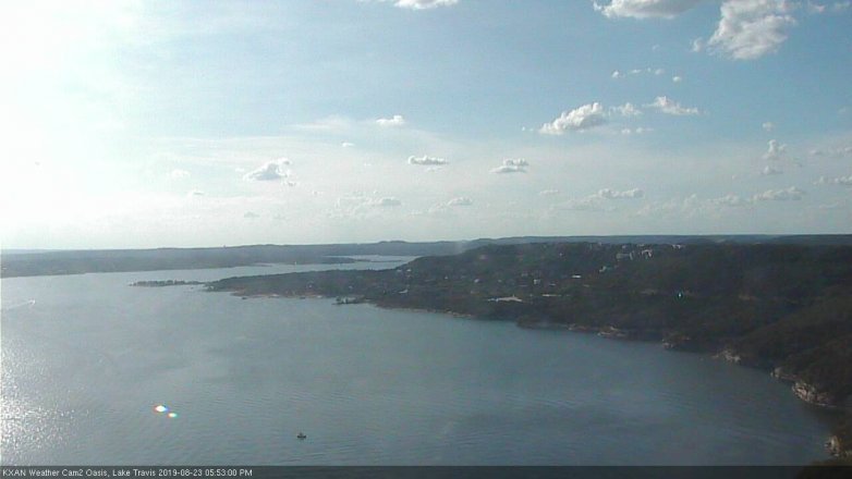 Lake Travis webcam, August 23, 2019 4:55 PM CT