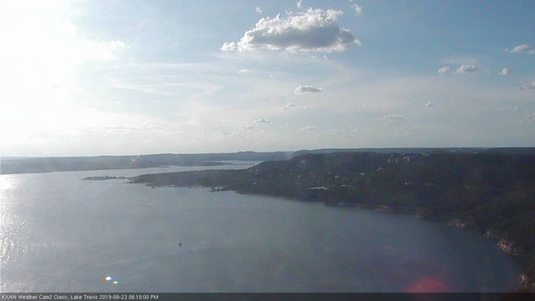Lake Travis webcam, August 23, 2019 5:20 PM CT