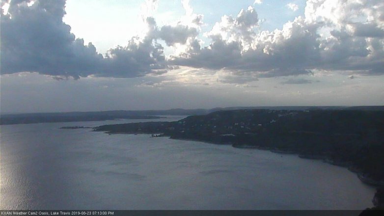 Lake Travis webcam, August 23, 2019 6:15 PM CT