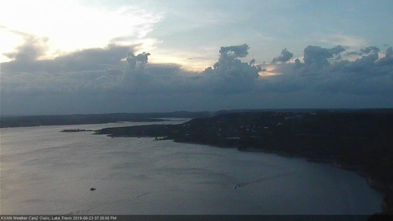 Lake Travis webcam, August 23, 2019 6:40 PM CT