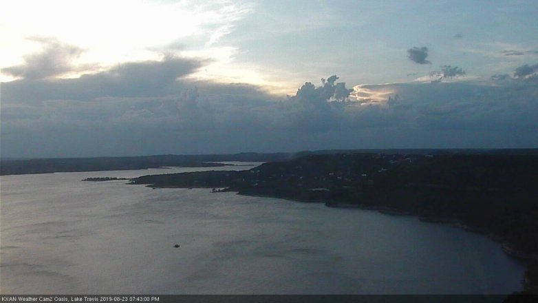Lake Travis webcam, August 23, 2019 6:45 PM CT