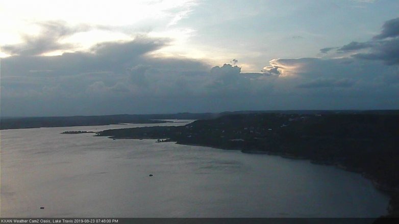 Lake Travis webcam, August 23, 2019 6:50 PM CT