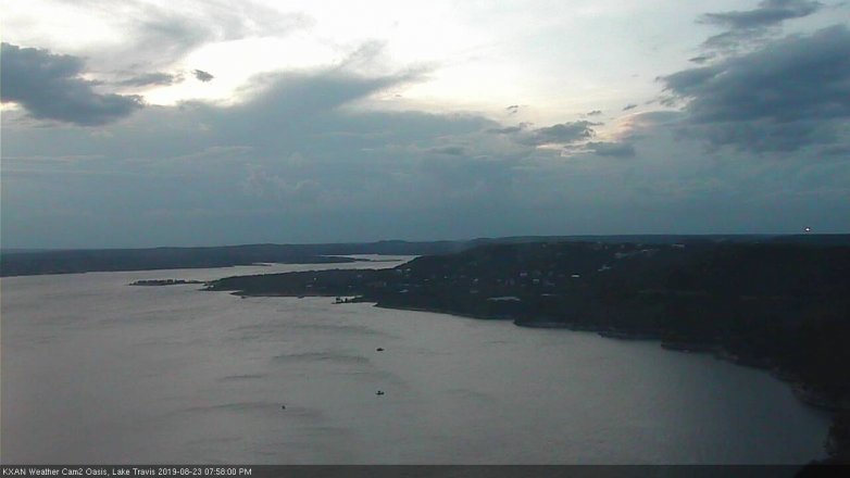 Lake Travis webcam, August 23, 2019 7:00 PM CT