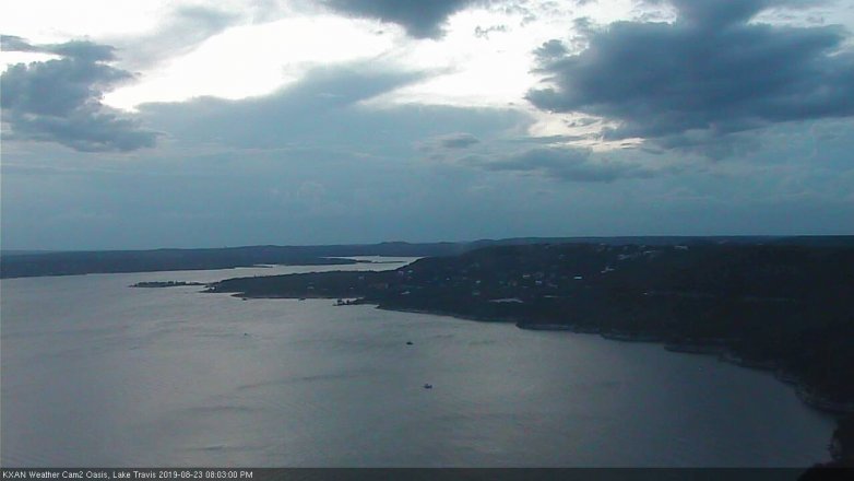 Lake Travis webcam, August 23, 2019 7:05 PM CT