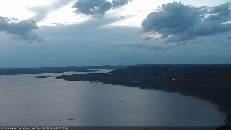 Lake Travis webcam, August 23, 2019 7:10 PM CT