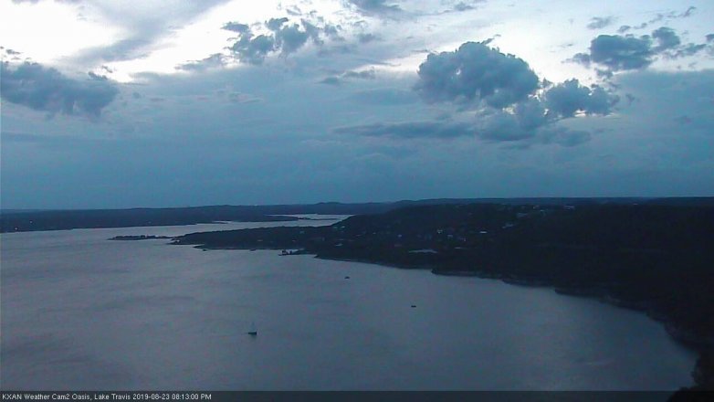 Lake Travis webcam, August 23, 2019 7:15 PM CT