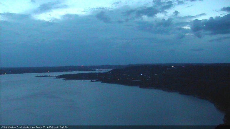 Lake Travis webcam, August 23, 2019 7:25 PM CT