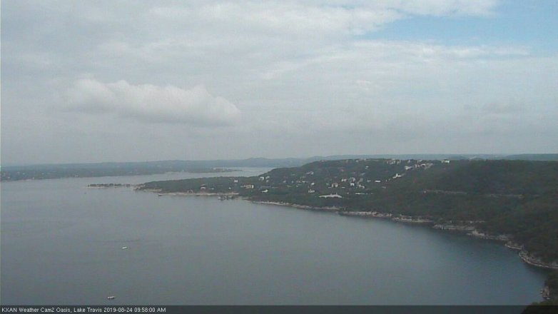 Lake Travis webcam, August 24, 2019 9:00 AM CT