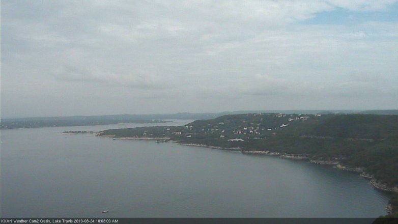 Lake Travis webcam, August 24, 2019 9:05 AM CT