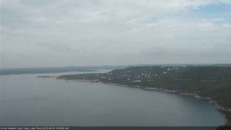 Lake Travis webcam, August 24, 2019 9:10 AM CT