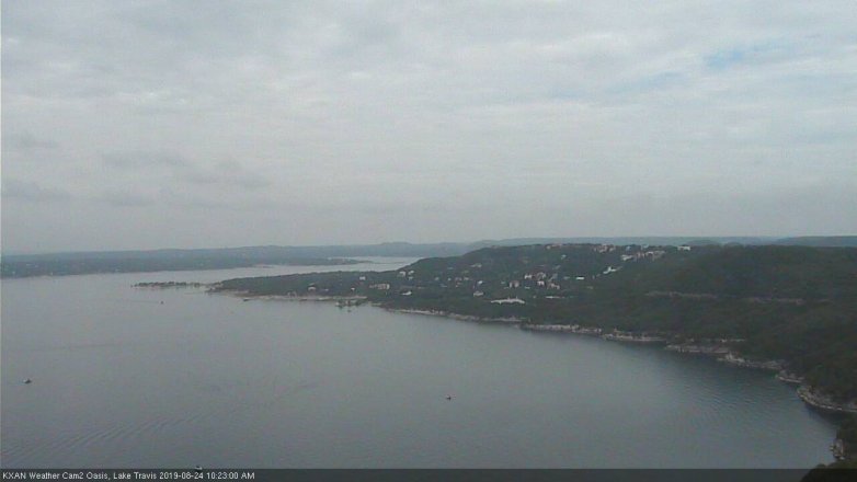 Lake Travis webcam, August 24, 2019 9:25 AM CT