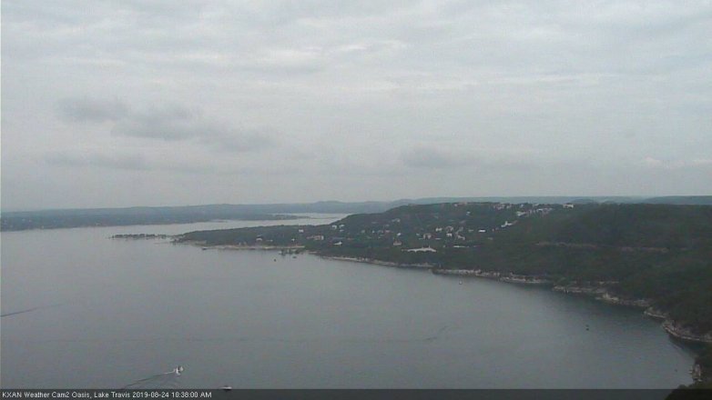 Lake Travis webcam, August 24, 2019 9:40 AM CT
