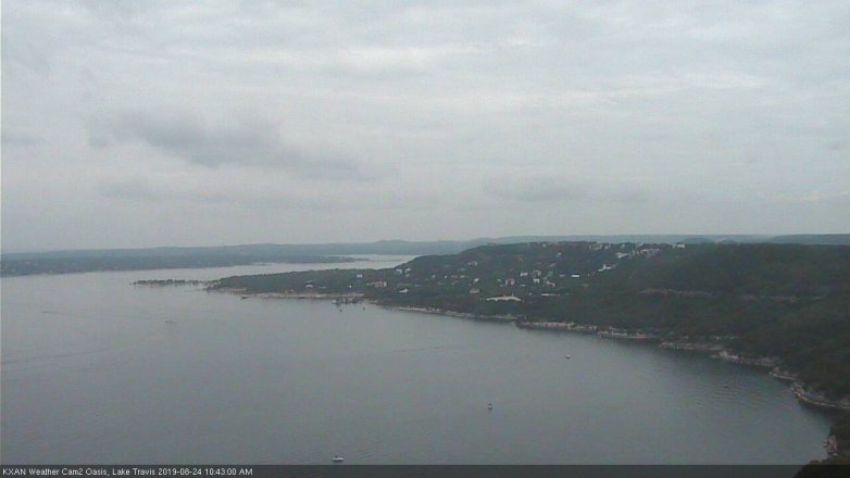 Lake Travis webcam, August 24, 2019 9:45 AM CT