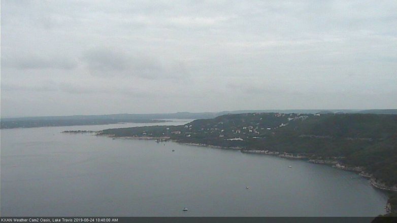 Lake Travis webcam, August 24, 2019 9:50 AM CT
