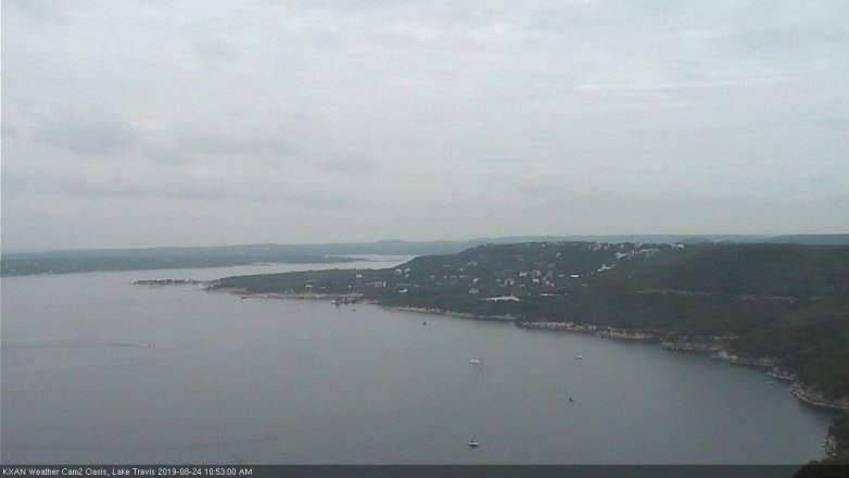 Lake Travis webcam, August 24, 2019 9:55 AM CT