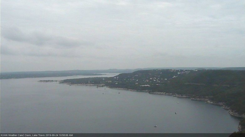 Lake Travis webcam, August 24, 2019 10:00 AM CT