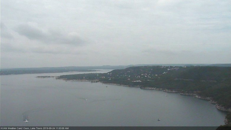Lake Travis webcam, August 24, 2019 10:05 AM CT