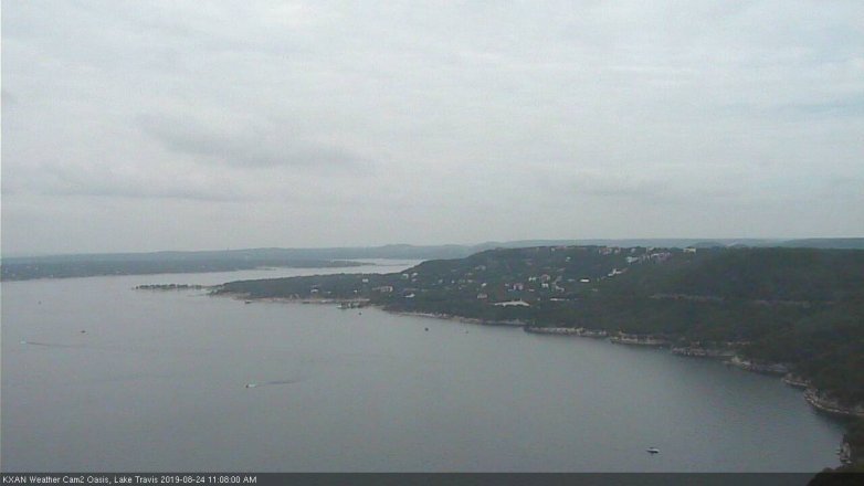 Lake Travis webcam, August 24, 2019 10:10 AM CT