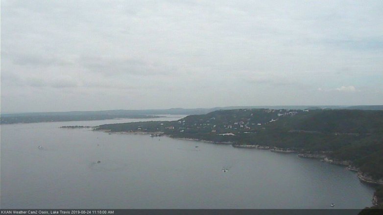Lake Travis webcam, August 24, 2019 10:20 AM CT