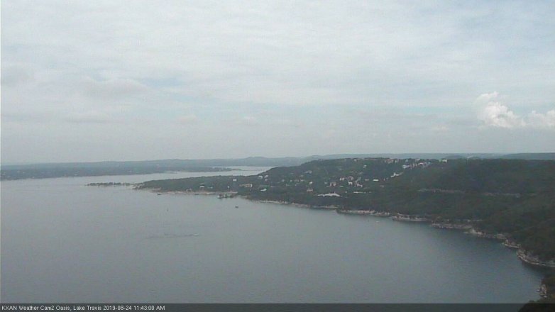 Lake Travis webcam, August 24, 2019 10:45 AM CT