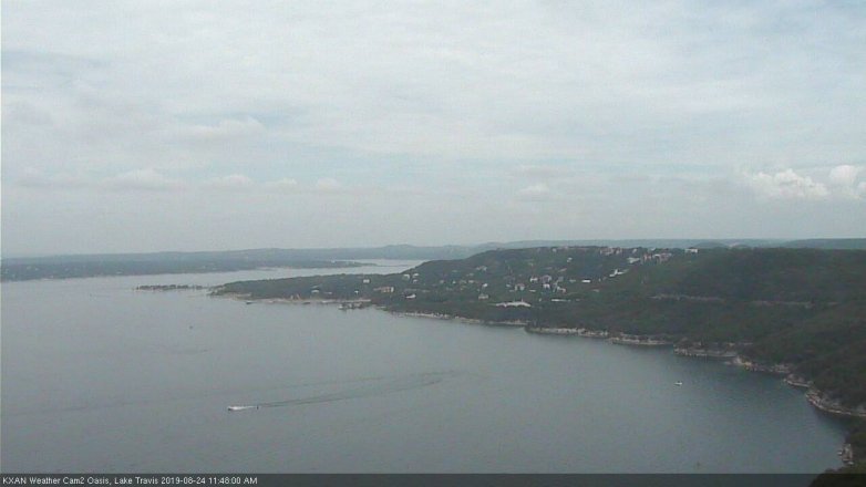 Lake Travis webcam, August 24, 2019 10:50 AM CT