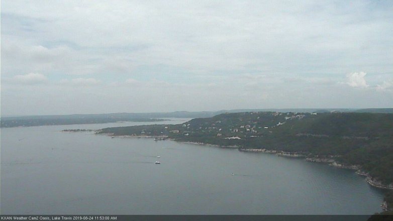 Lake Travis webcam, August 24, 2019 10:55 AM CT