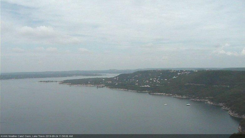 Lake Travis webcam, August 24, 2019 11:00 AM CT