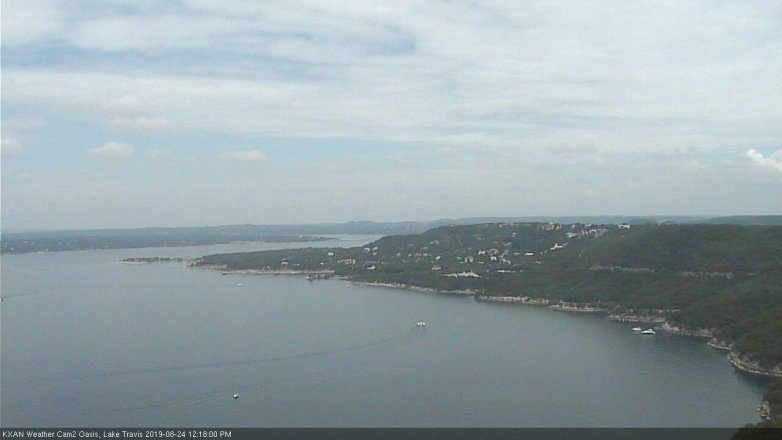 Lake Travis webcam, August 24, 2019 11:20 AM CT