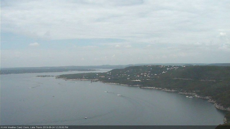 Lake Travis webcam, August 24, 2019 11:30 AM CT